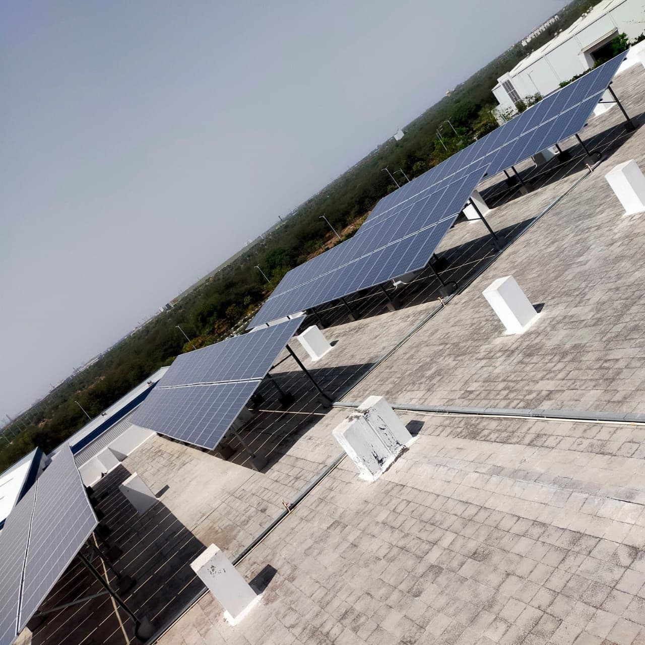 Commercial solar installation supporting C&I projects like those delivered in Lucknow