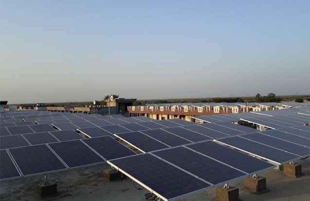 Commercial rooftop solar installation in Rajasthan