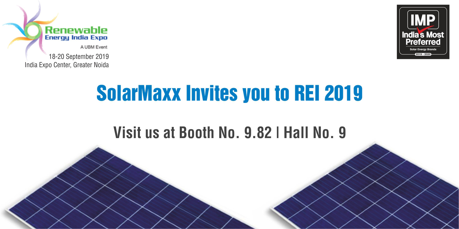 Renewable Energy India Expo REI 2019 SolarMaxx